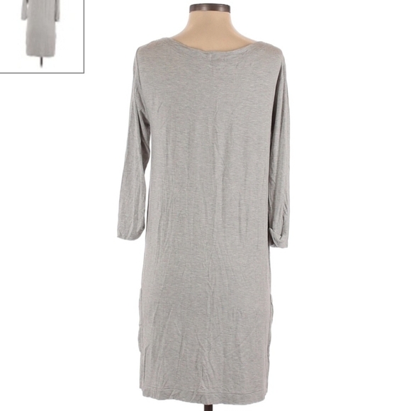 J. Crew Shift Dress Colette Grey Pockets Oversized Long Sleeves Women's XS EUC - Picture 2 of 7